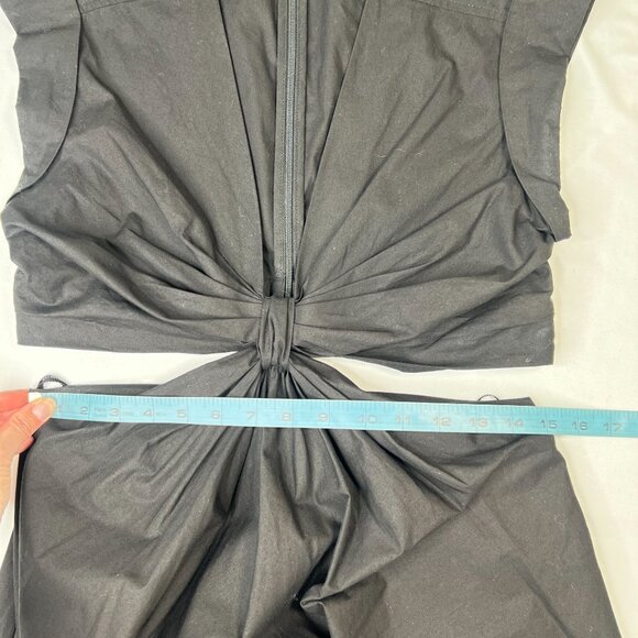 A.L.C. Alexandria Dress Black Cut Out Fit and Flare Cotton Midi Maxi 8 - Picture 11 of 16